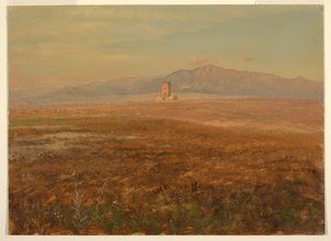 Piirros, meksikolainen maisema, huhtikuu 1869 tekijältä Frederic Edwin Church