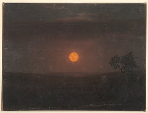 Piirros, Kuunvalo, Churchin tila, n. 1865. tekijältä Frederic Edwin Church