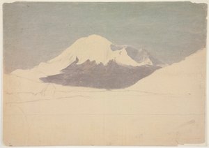 Piirros, Chimborazo-vuori, Ecuador, heinäkuu 1857 tekijältä Frederic Edwin Church