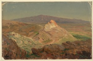Piirros, Mount Pentelicus, huhtikuu 1869 tekijältä Frederic Edwin Church