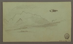 Piirros, Vuorenhuiput, mahdollisesti 1868 tekijältä Frederic Edwin Church