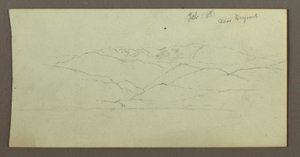 Piirros, vuoristo, helmikuu 1868 tekijältä Frederic Edwin Church