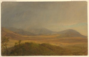 Piirros, vuoristomaisema, toukokuu 1865 tekijältä Frederic Edwin Church