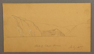 Piirros, Vuoristoinen lahti, 21. heinäkuuta 1859. tekijältä Frederic Edwin Church