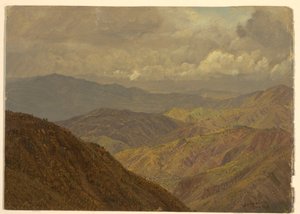 Piirros, Vuoristomaisema, heinäkuu 1865 tekijältä Frederic Edwin Church