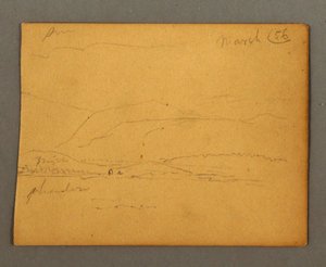 Piirros, Vuoret, maaliskuu 1856 tekijältä Frederic Edwin Church