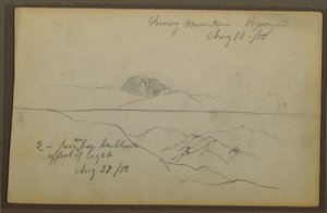 Piirros, Vuoret, Popayan, Kolumbia, elokuu 1853. tekijältä Frederic Edwin Church