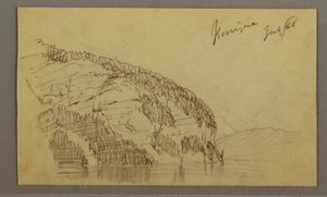 Piirros, Mountainside, heinäkuu 1868 tekijältä Frederic Edwin Church