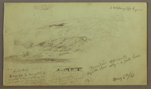 Piirros, Vuoristoselvitys, 6. toukokuuta 1868. tekijältä Frederic Edwin Church
