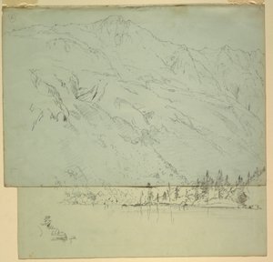 Piirros, Mt. Katadhin, Maine, 1870-78. tekijältä Frederic Edwin Church
