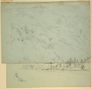 Drawing, Mt. Katahdin, Maine, 1870–78 tekijältä Frederic Edwin Church