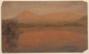 Piirustus, Mts. Katahdin ja Turner Katahdinjärveltä, 1860-78. tekijältä Frederic Edwin Church