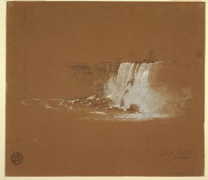 Piirros, Niagaran putoukset, lokakuu 1856 tekijältä Frederic Edwin Church