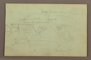 Piirros, Niagaran putoukset Kanadan puolelta katsottuna, 1856. tekijältä Frederic Edwin Church