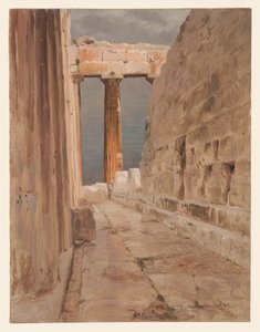 Piirros, Parthenonin pohjoinen peristyyli, Ateena, 1869. tekijältä Frederic Edwin Church