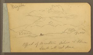 Piirros, Orizaba; Kääntöpuoli: Taivas, 1889 tekijältä Frederic Edwin Church