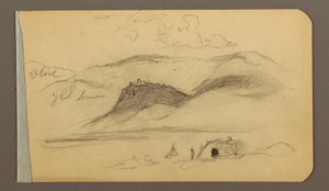 Piirros, tasanko, kukkula, kaupunki; Kääntöpuoli: Vuoristo, 1889 tekijältä Frederic Edwin Church