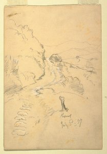 Piirros, tie Ecuadorissa, 3. heinäkuuta 1857. tekijältä Frederic Edwin Church
