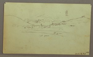 Piirros, rauniot, 27. huhtikuuta 1868 tekijältä Frederic Edwin Church