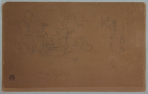 Piirros, Saberreta, Ecuador, 23. heinäkuuta 1857. tekijältä Frederic Edwin Church