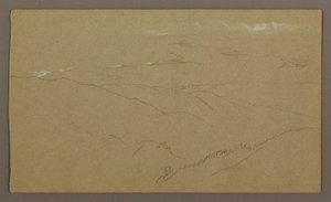 Piirros, Ranta ja meri, "Bloxburgh", elokuu 1865. tekijältä Frederic Edwin Church
