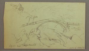 Piirros, Pyhäkkö metsässä, syyskuu 1868 tekijältä Frederic Edwin Church