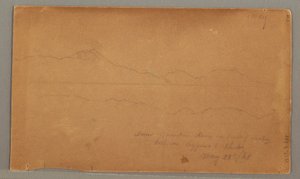 Piirustus, rakennuksen sivukuva, ikkuna, 29. toukokuuta 1868. tekijältä Frederic Edwin Church