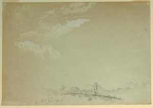 Piirustus, luonnoksia, Bloxburgh, Jamaika, 1865 tekijältä Frederic Edwin Church