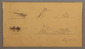 Piirros, Luonnoksia Labradorista, 12. heinäkuuta 1859. tekijältä Frederic Edwin Church