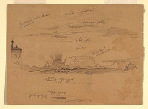 Piirros, Luonnoksia Roomasta, Italiasta, marraskuu 1868. tekijältä Frederic Edwin Church