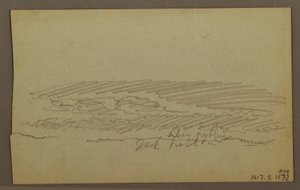 Piirros, Taivaan tutkimus, vuoristoharjanteet, sateenkaari, 1860-luku tekijältä Frederic Edwin Church
