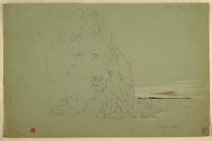 Piirustus, "Eteläinen pää", 1851 tekijältä Frederic Edwin Church