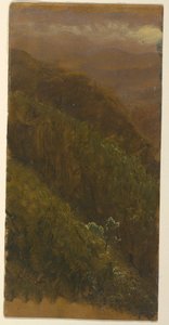 Piirros, jyrkkä rinne, heinäkuu 1865 tekijältä Frederic Edwin Church