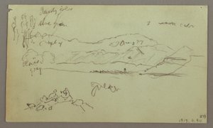 Piirustus, kivikaari, kivijalka, 27. huhtikuuta 1868. tekijältä Frederic Edwin Church