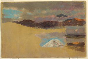 Piirros, Chimborazo-vuoren tutkimuksia, Ecuador, 1857. tekijältä Frederic Edwin Church