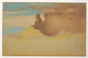 Piirros, Tutkimus Cotopaxista, purkautuva, Ecuador, 1853. tekijältä Frederic Edwin Church