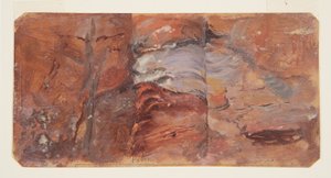 Piirros, Kalliotutkimus, Petra, helmikuu 1868 tekijältä Frederic Edwin Church