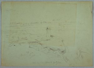 Piirros, Terrapin Point, 20. maaliskuuta 1856. tekijältä Frederic Edwin Church