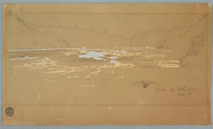 Piirros, Joki "Pyörteen alapuolella", syyskuu 1858. tekijältä Frederic Edwin Church
