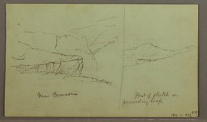 Piirros, Kukkulan hauta, kolme minareettia, 1. toukokuuta 1868. tekijältä Frederic Edwin Church