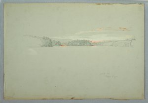 Piirros, Ylä-Kielijärvi, 1. lokakuuta 1879. tekijältä Frederic Edwin Church