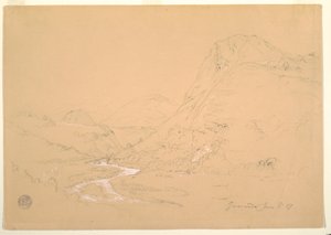 Piirros, laakso lähellä Guarandaa, 3. kesäkuuta 1857. tekijältä Frederic Edwin Church