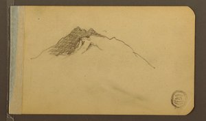Piirros, laakso; Kääntöpuoli: vuorenhuippu, 1889 tekijältä Frederic Edwin Church