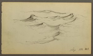 Piirros, Aallot, 1860 tekijältä Frederic Edwin Church