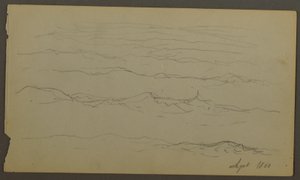 Piirros, Aallot, 1860 tekijältä Frederic Edwin Church