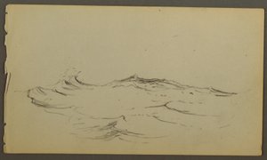 Piirros, Aallot, mahdollisesti 1860 tekijältä Frederic Edwin Church