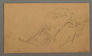 Piirros, Metsäiset huiput, 27. heinäkuuta 1868. tekijältä Frederic Edwin Church