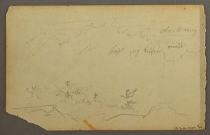 Piirros, Metsäinen maisema, 1844 tekijältä Frederic Edwin Church