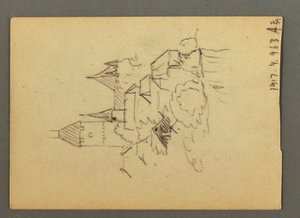 Piirros, Thuninjärvi, Bernin Oberland, 20. elokuuta 1868. tekijältä Frederic Edwin Church