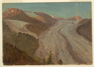 Suuri Aletsch-jäätikkö, Sveitsi tekijältä Frederic Edwin Church